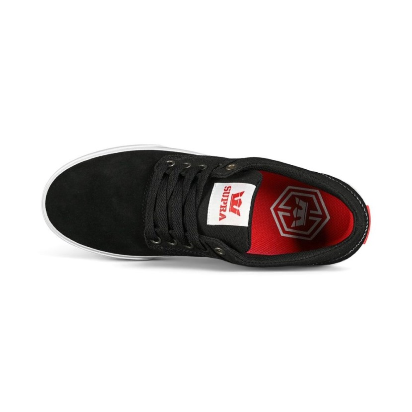 Sapato De Skate Supra Chino Preto/vermelho/branco