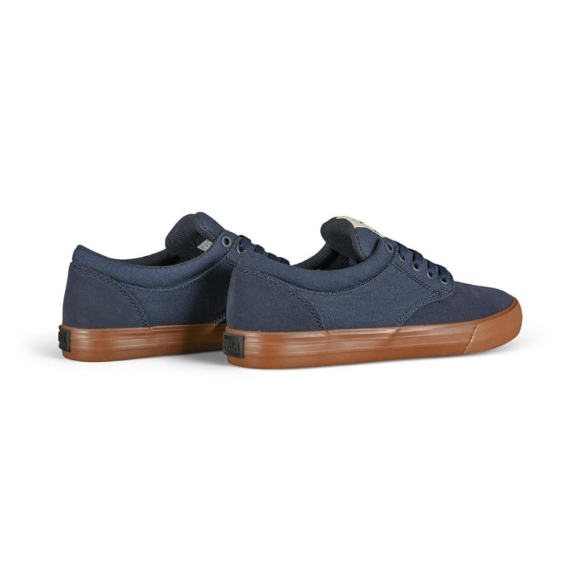 Tênis De Skate Supra Chino Azul Marinho/osso/goma