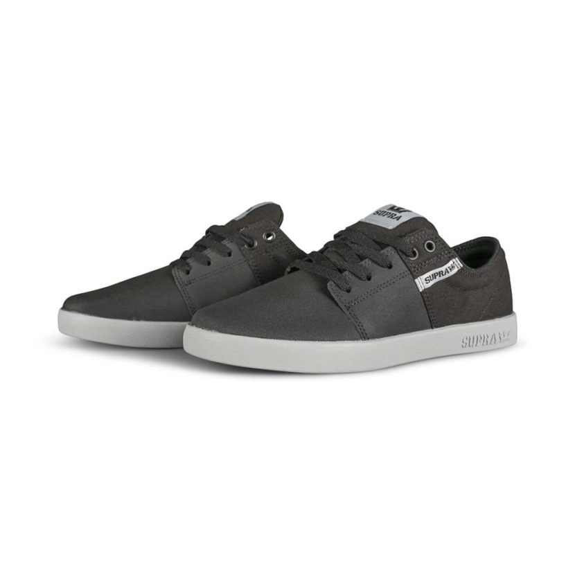 Tênis De Skate Supra Stacks Ii Preto Tufo/cinza Claro