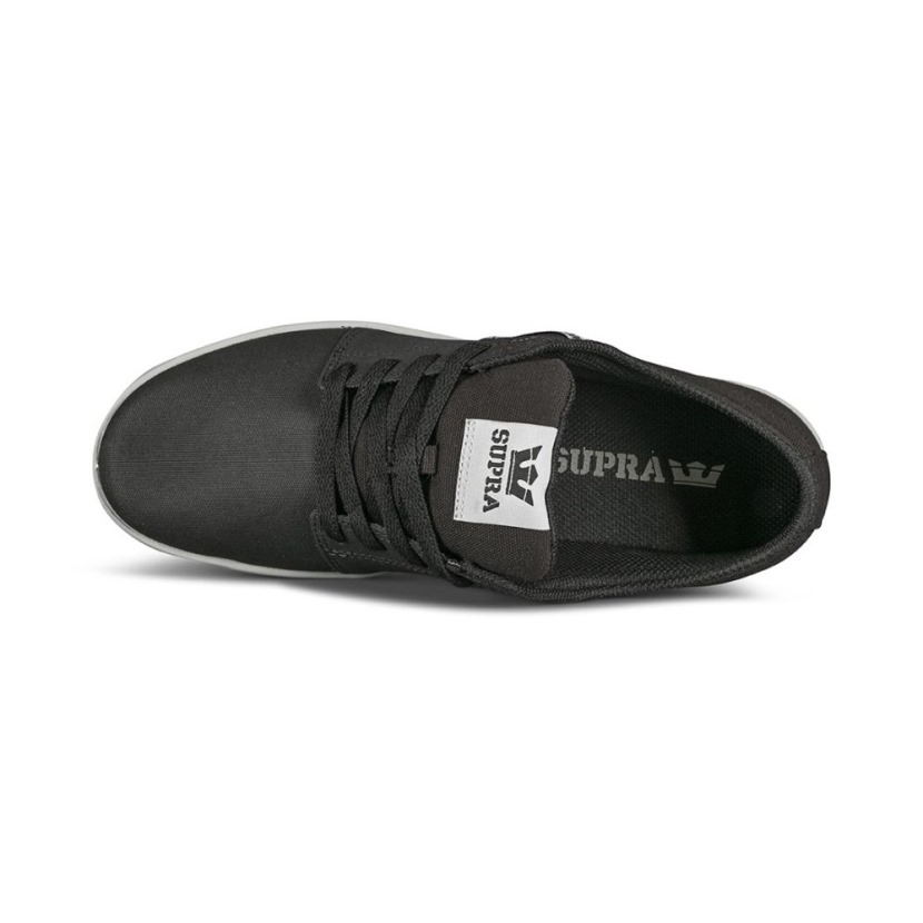 Tênis De Skate Supra Stacks Ii Preto Tufo/cinza Claro