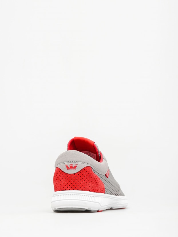 Sapatos Supra Martelo Run Cinza Vermelho