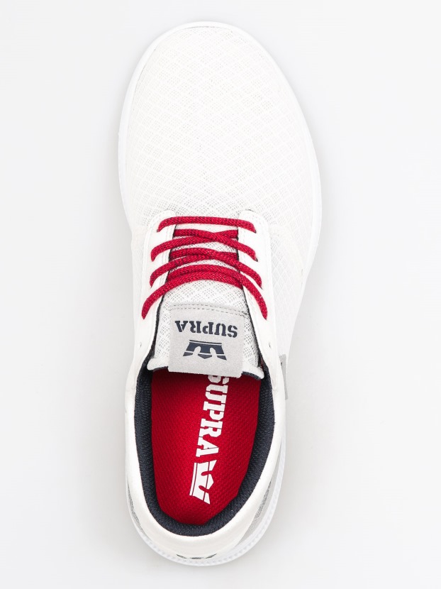 Sapatos Supra Portugal Martelado Branco/vermelho Branco