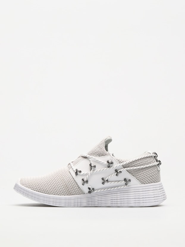 Sapatos Supra Malli Cool Cinza Branco