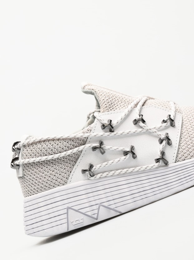 Sapatos Supra Malli Cool Cinza Branco